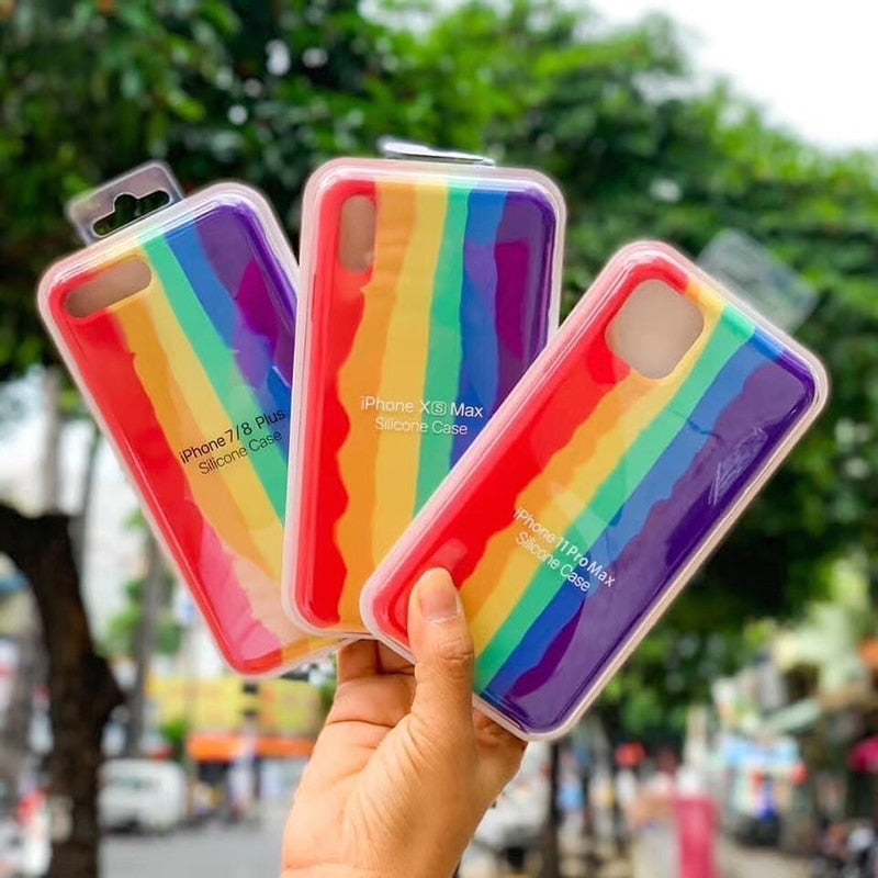 Rainbow™ Funda de silicona arcoíris para iPhone