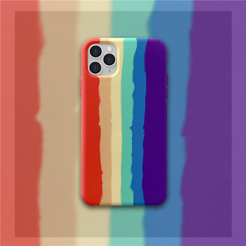 Rainbow™ Funda de silicona arcoíris para iPhone