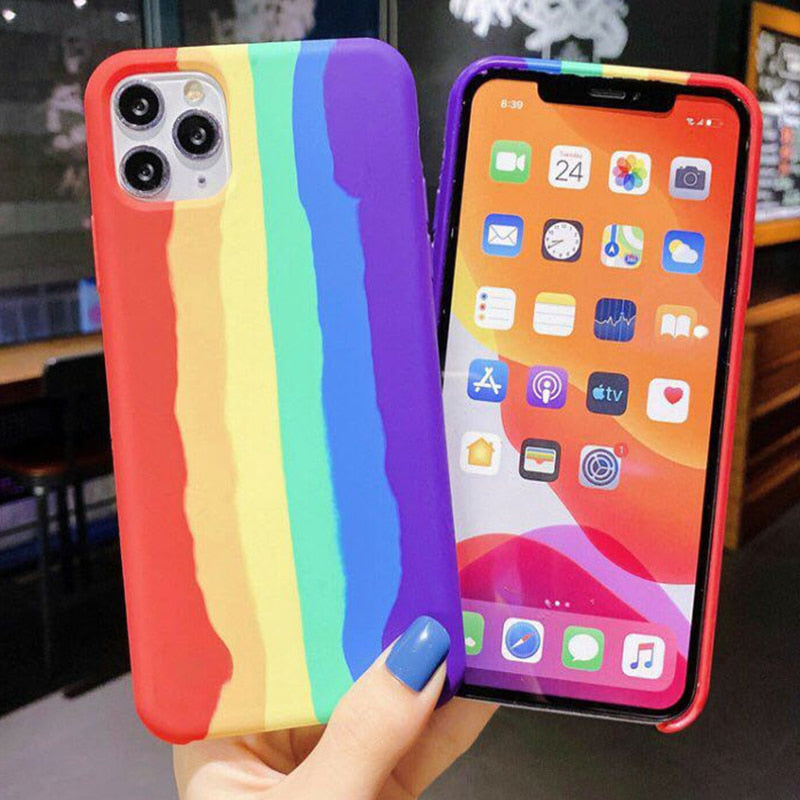 Rainbow™ Funda de silicona arcoíris para iPhone